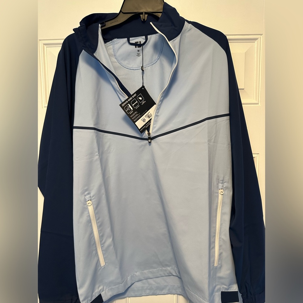 FootJoy men’s med zephyr tempo series L/S wind shirt- nwt